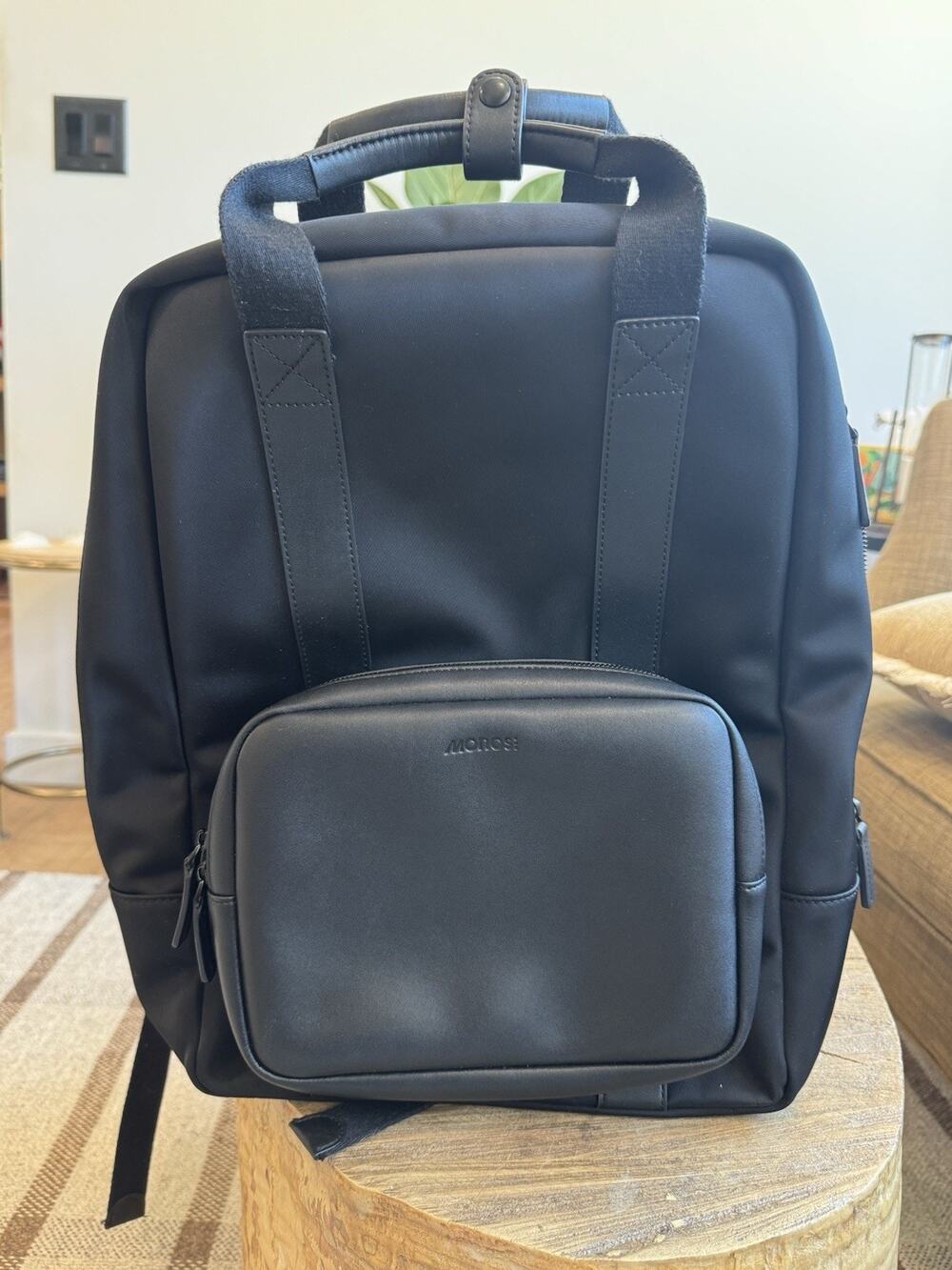 Monos Metro Backpack Black Laptop Nylon Travel Minimal Water Resistant